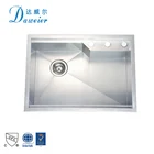 Bowl Bowl Single Sink Cheap Price 18 Gauge Dual Mount Square Single Bowl Sink With Rear Corner Drain