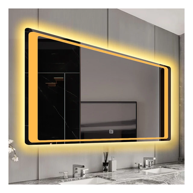 HIXEN 18-3 Waterproof copper-free silver anti-fog mirror wall mounted bluetooth bathroom mirror led light mirror