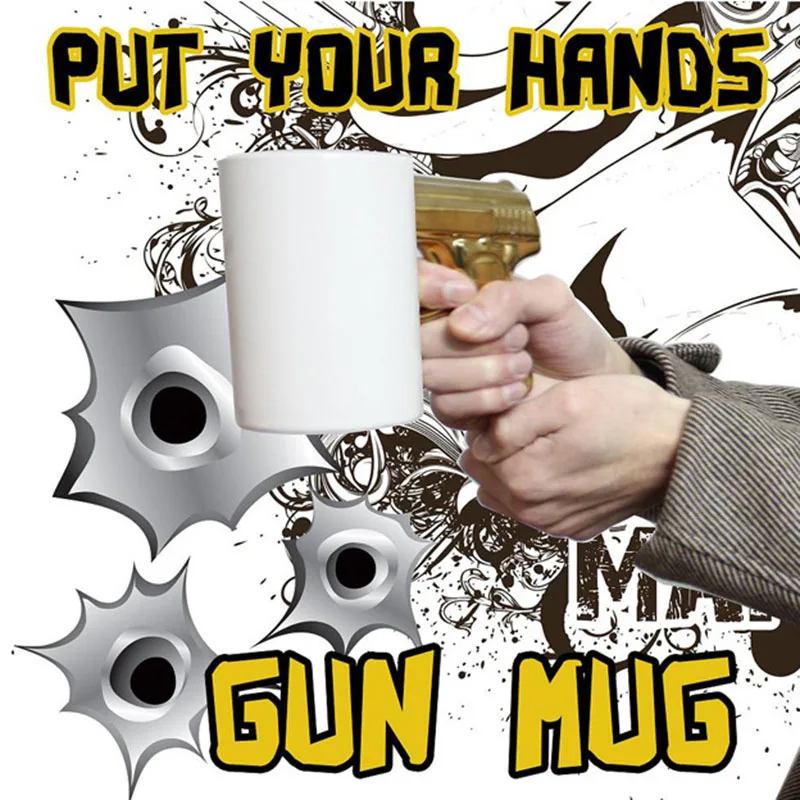 gun ceramic mug