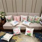 Decoration Hot Sale 3D Digital Printing Flamingos Style Pillow Case Home Decoration Cushion Cover