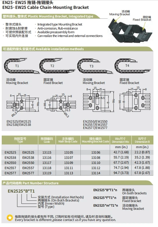 ロボットCNC機械用の卸売EN25/35プラスチックフレキシブルCNCトラックチェーンナイロンケーブルドラッグチェーンワイヤ保護キャリア