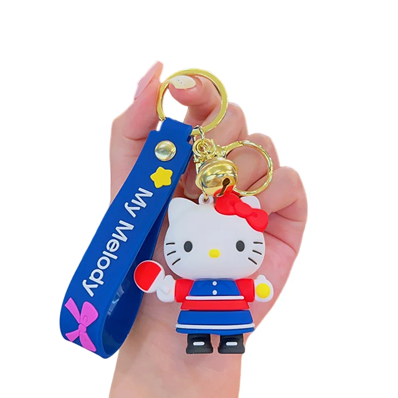 2024 New 6 colors Cute Cartoon Anime figure Sanrio Bag accessories Plastic key chains for woman