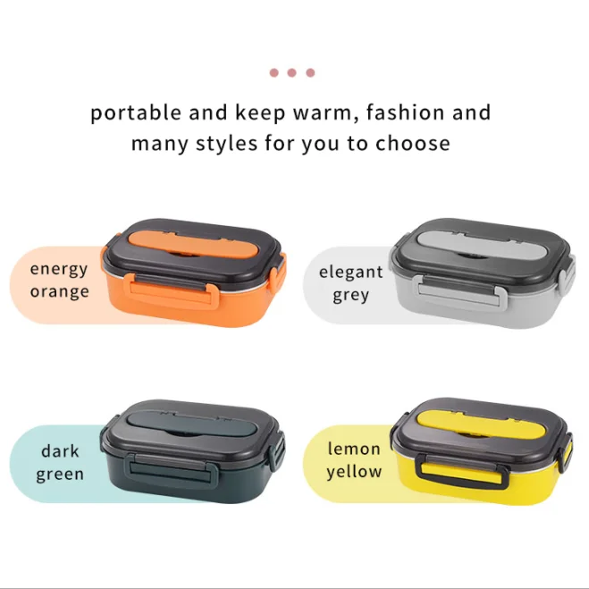 3 layer stainless steel lunch box of Foldable and portable food storage container for school adult