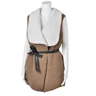 Ladies 2020 Winter Women Stylish Double Woolen Vest With Belt Ladies Large Lapel Coat