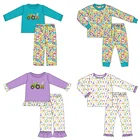 Outfits Boy 2021 High Quality Boutique Summer Clothing Kids Outfits Duck Applique Pajamas Gingham Pants Toddler Boy Sets