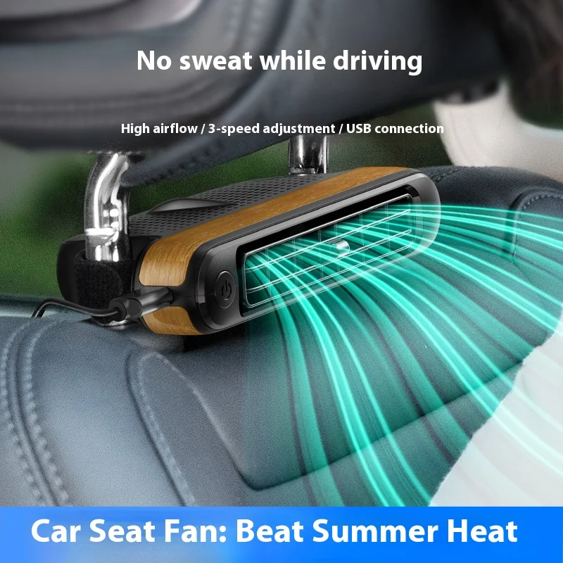 Usb Car Seat Fan, 5V, Plastic - detail 16