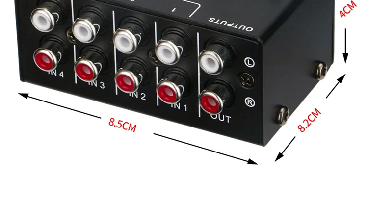 DAYMIC OEM Professional 4 Channel Passive Mini Broadcast Stereo Mixer Audio Sound Mixer Console