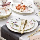 Dinner Set 2021 New Simple Style Design High Quality Restaurant Family Ceramic Luxury Dinner Set Dinnerware