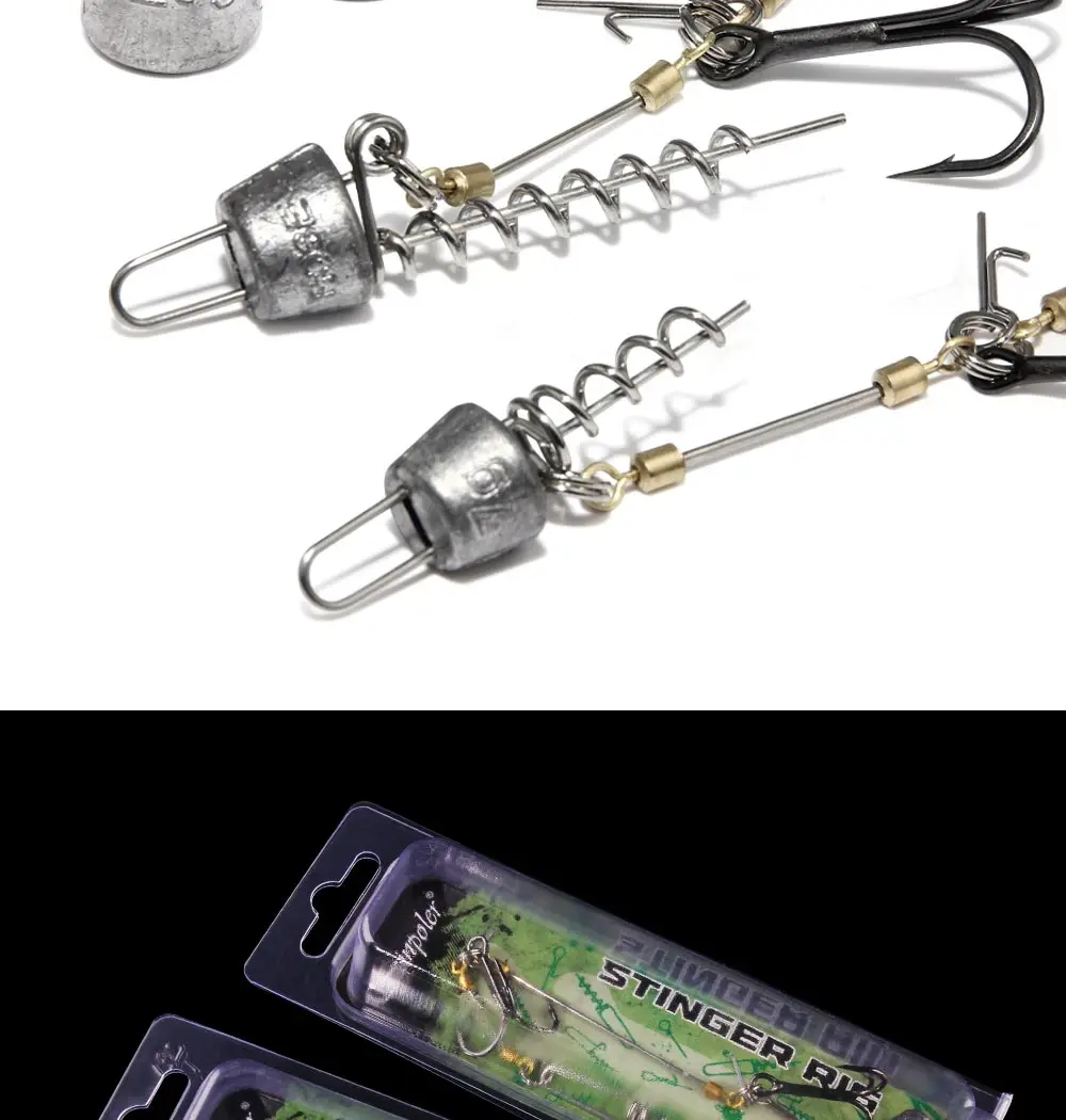 Spinpoler Stinger Rig Fishing Hook With Lead Sinker Weight 5g 7g 10g