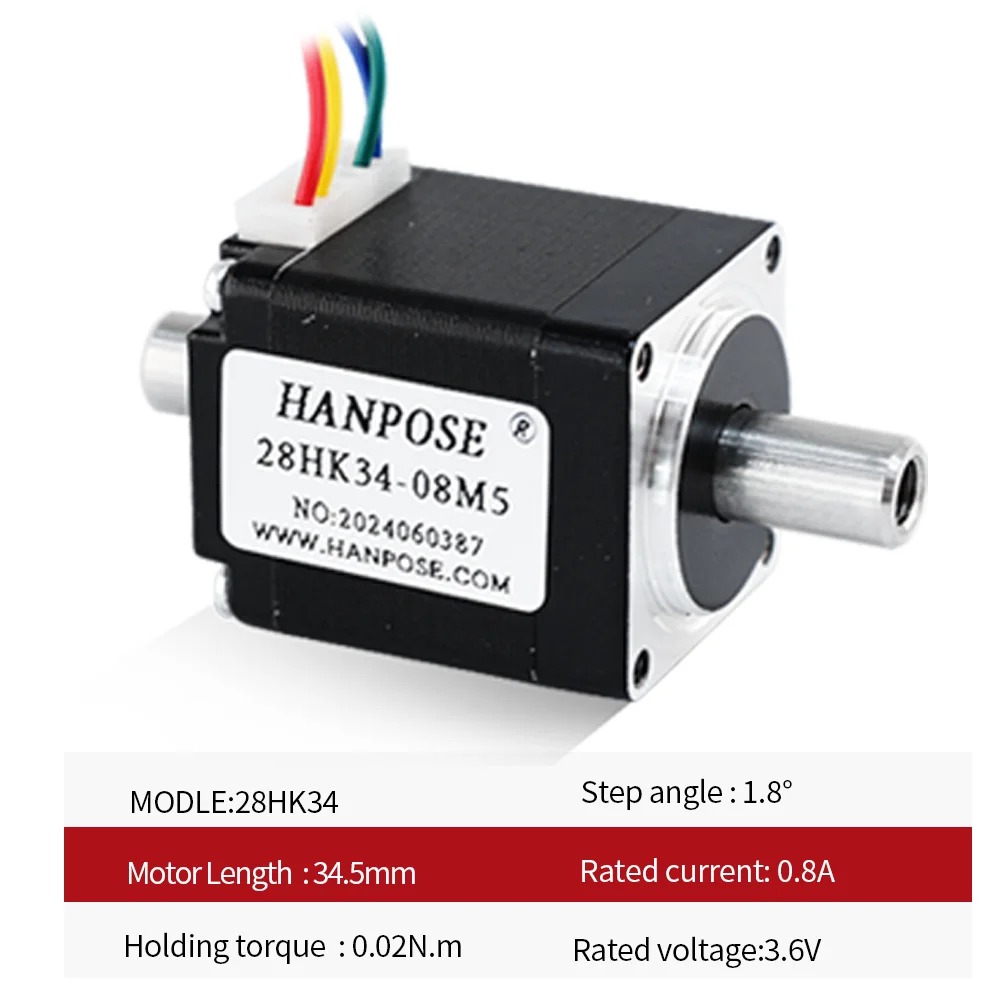 product hanpose nema 34 08a dual axis stepper motor 28hk34 28hk40 28hk50 18 degrees 2 phase stepper motor-9