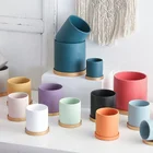 Planter Garden Garden Home Decoration Ceramic Teacup Planter Ceramics Cement Flower Pots