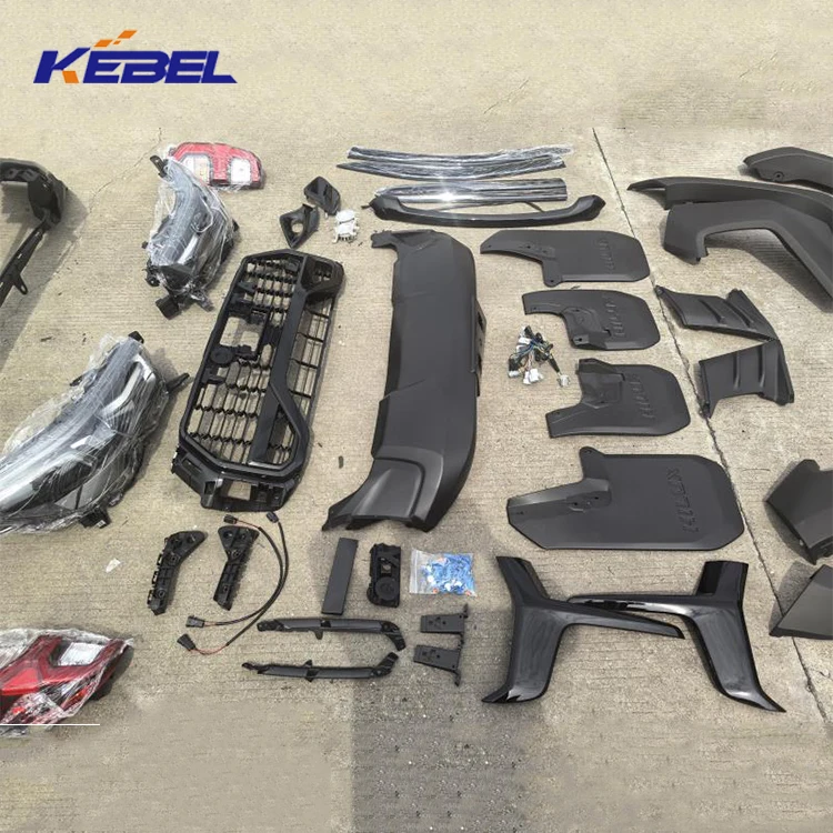 product plastic abs material auto accessories body front bumper set vehicle parts car body kits for hilux 2024 gr sport-6
