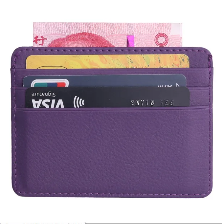 Unionpromo stock pu leather credit card holder with mutil color