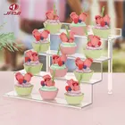 Clear Clear JAYI Custom Acrylic Step Clear Riser Toy Car Model Cosmetic Nail Polish Cupcakes Display Stand