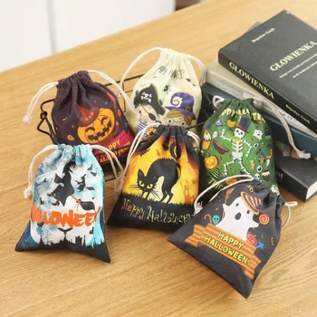 Wholesale Candy Drawstring Bag Halloween Kids Party Supplies Halloween Candy Bag