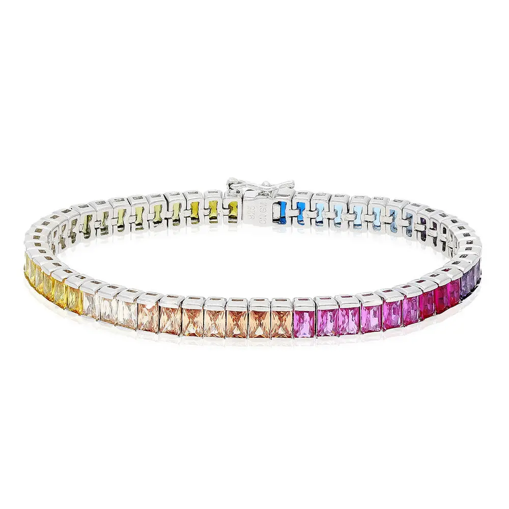 silver rainbow bracelet