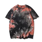 Tie Dye T-shirts Custom Fashion Men Loose TIE DYE Short Sleeve Print T-shirts