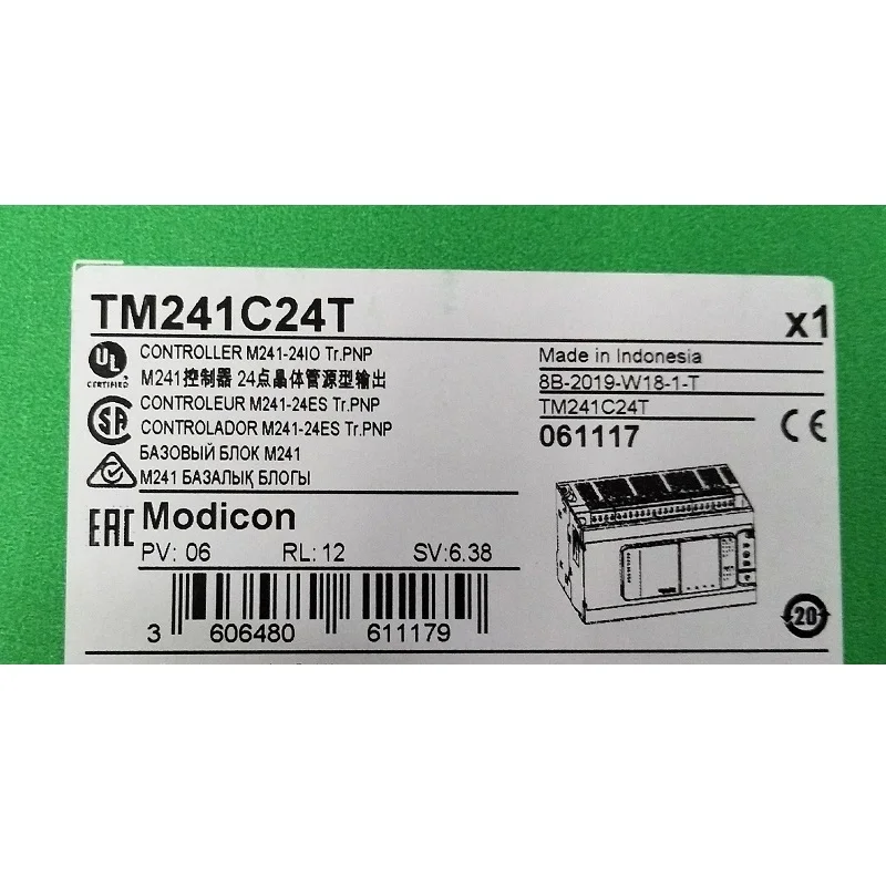 TM241C24T PLC Host Programmable controller M241 controller 24-point input/output for Schneider