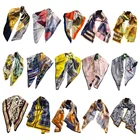 Flower Scarf Printed High Quality Phoenix Flower Patterns Customised Silk Scarf Women Printed Vintage Silk Scarf