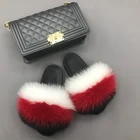 Purses New Women Girls 2 Pcs Set Pvc Purses Chain Lock Jelly Handbags Crossbody Bag Matching Fur Slippers
