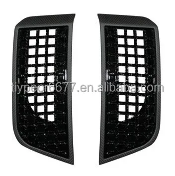 product tiypeor real dry carbon fiber front bumper body kits for land rover defender 2020 2025 auto headlamp frame spoiler side vents-11