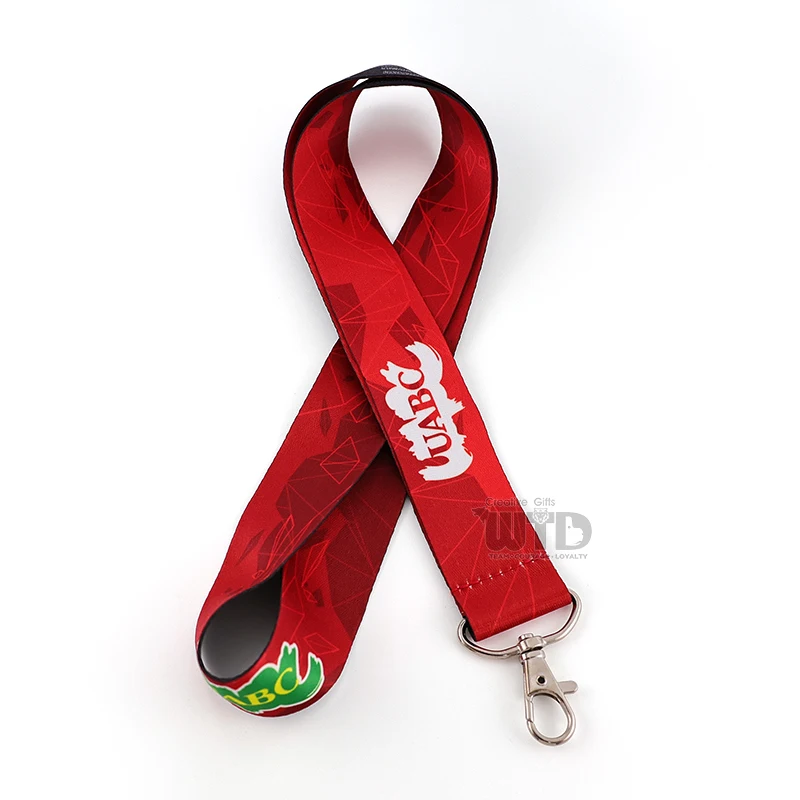 product customizable polyester lanyard with metal clip personalized logo neck straps and hook for id card badge holder-7
