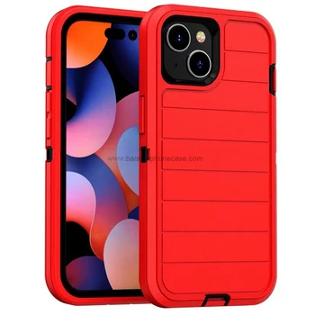 Magnetic 16 Pro Max Phone Accessories Durable Armor Defender Robot Case for iPhone 15 14 16E Mobile Back Cover Protector PC XR