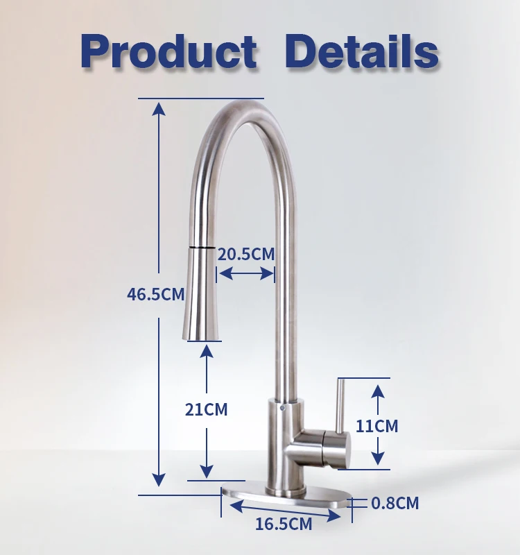 Good-value us style kitchen faucet upc pull down single handle pull out kitchen faucet for sink