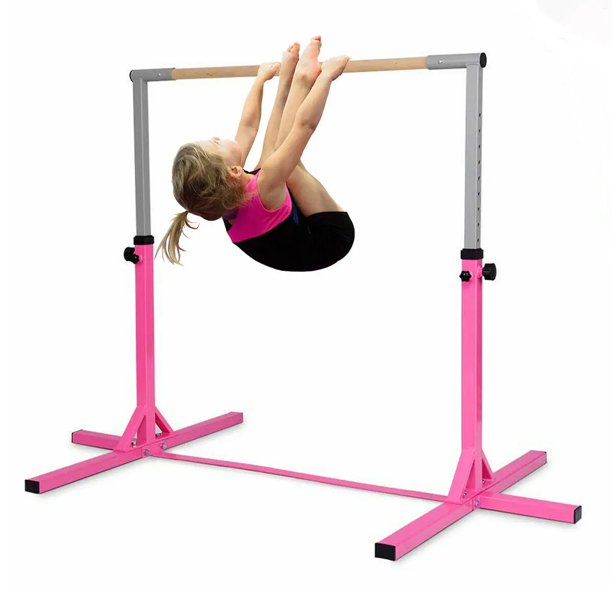 Kids Double Horizontal Bars Gymnastic Training Parallel Bars Home Gym Adjustable 