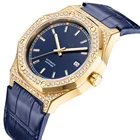 Watch VDEAR Japan 8215 Sapphire Crystal Diamond Watch Custom Watch Men Mechanical Automatic Leather