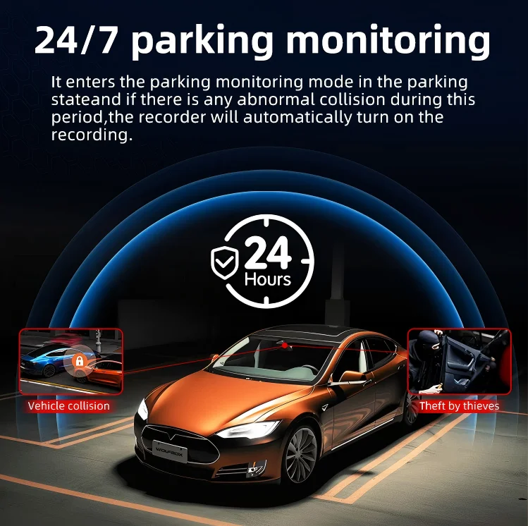 Coview 2k Dashcam Car Video Recorder 1440P+1080p WIFI Dual Lens Dashcam 2 Channels Live Video with GPS Tracking and Monitoring factory