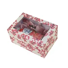 Wedding Sweet Custom Decorative Clear Window Paper Packaging Flower Pattern Birthday Gift Wedding Sweet Box