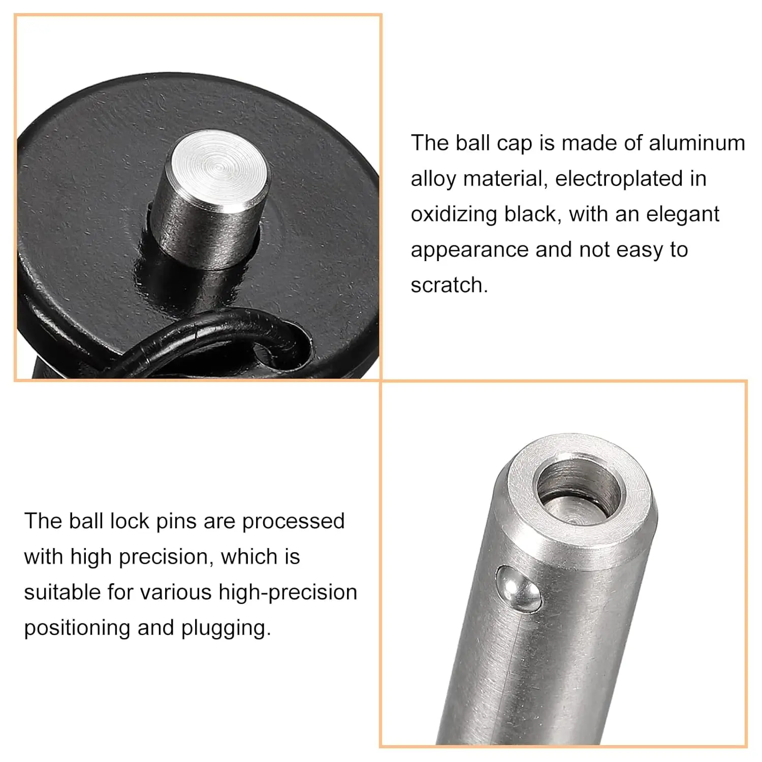 Stainless Steel Quick Release Ball Lock Pin with Corrosion Resistant Finish for Secure Fastening