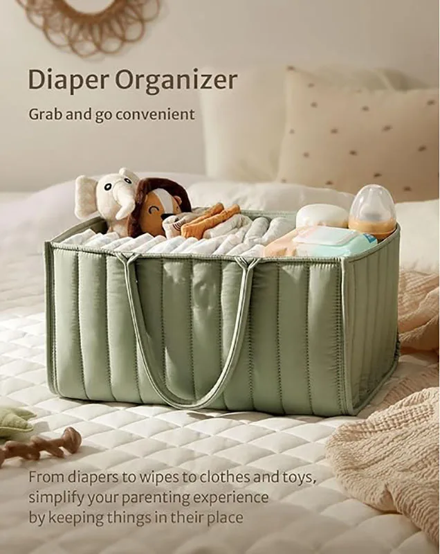 OEM & ODM Baby Diaper Organizer Customized High Quality Baby Diaper Caddy Nursery Bag Multifunction Diaper Storage Bag