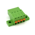 3.81MM Spring Press Type Screwless Terminal Block Socket With Fixing Holes