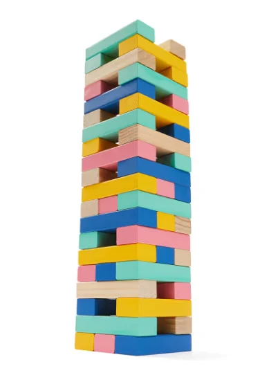 Custom Jumbo Tumble Toys Tower Game Building Block For Children And Adults