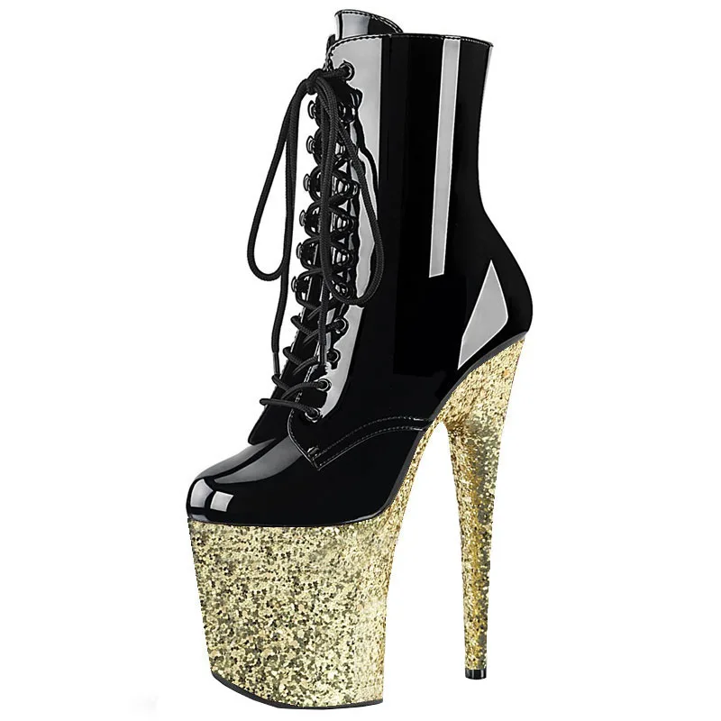 Ankle Boots Pole Dance Shoes Glitter 