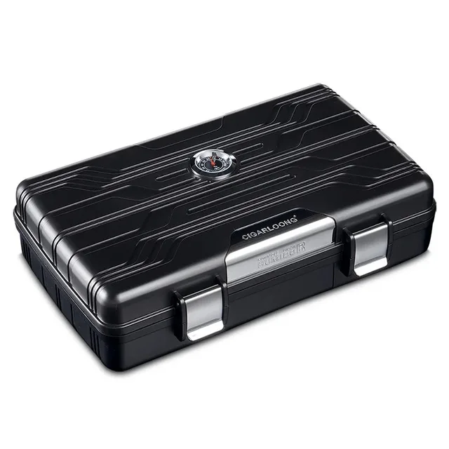 High-end Ultralight Smoking Tool with Black Gift Box LDPE Travel Portable Cigar Humidor