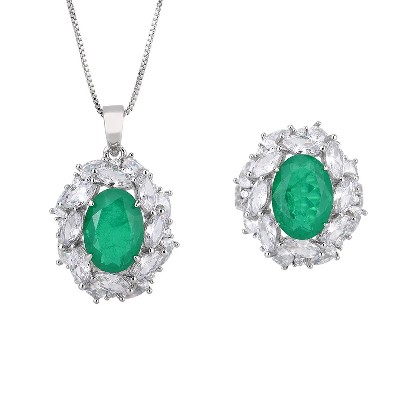 faux emerald pendant