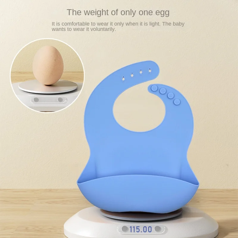 Factory OEM Customized baby food and rice pocket waterproof super soft silicone bibs bib