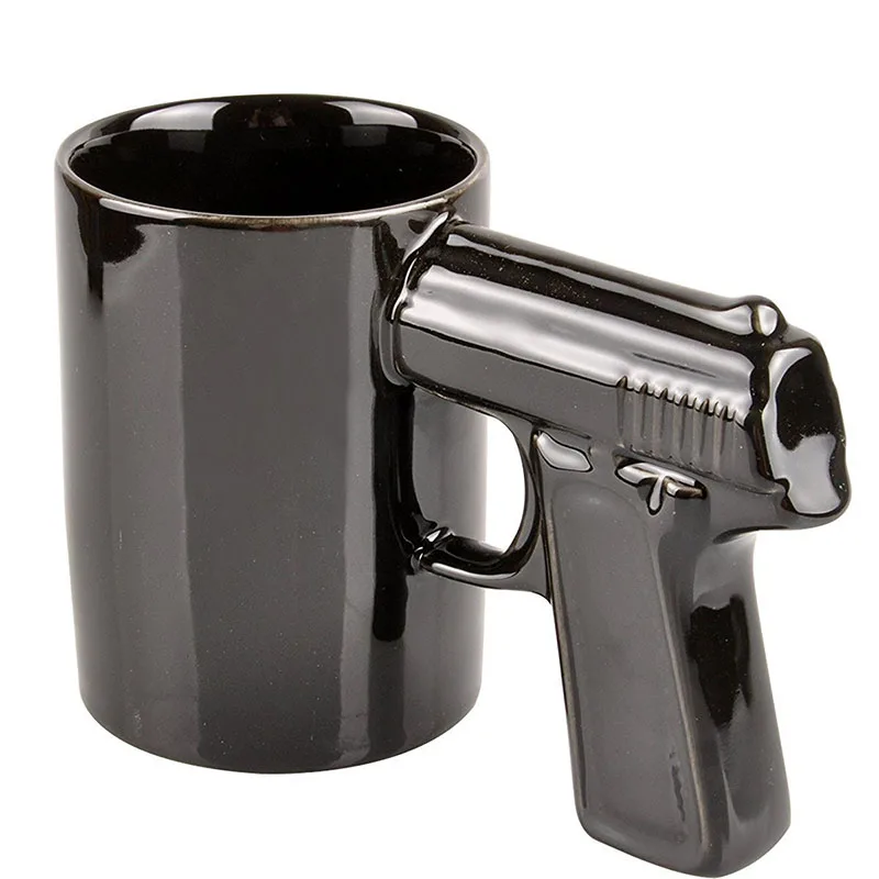 gun ceramic mug