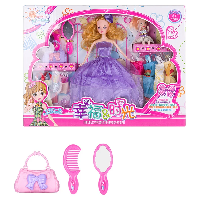 High Quality Dolls Play Set 11.5-inch Princess Kids toy set Girls makeup dress up games 11 inch nice doll