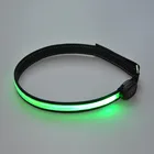 Gift Promotion Gift Nylon Led Flashing Wristband Custom Madeled Reflective Flashing Bracelet