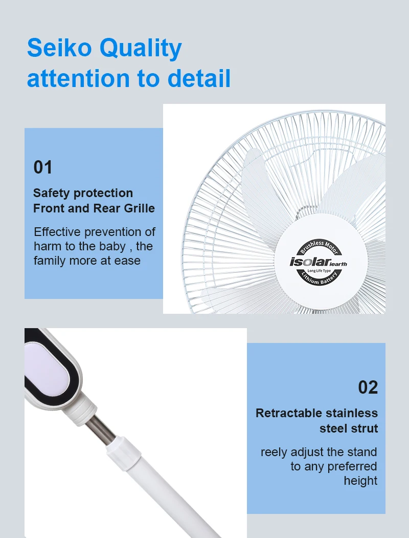 Portable Electric Fan, JMD, Solar - detail 14