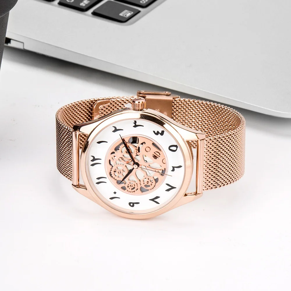 Unique Fashion Wrist Watch Arabic Number Watch Business Casual Japan Quartz Movement Ladies Watches Women