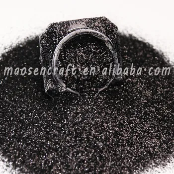 High Quality Bulk Polyester Pure Black Fine Glitter For Tumbler