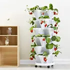 Garden Plastic Flower Pot Hydroponic Pot Garden Hydroponic Plastic Vertical Flower Pot
