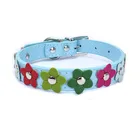 Dog Sunflower Hot Sale Single Row Small Flower Cute Pet Collar Colorful Flowers Dog Collar SUNFLOWER PU Dog Leash