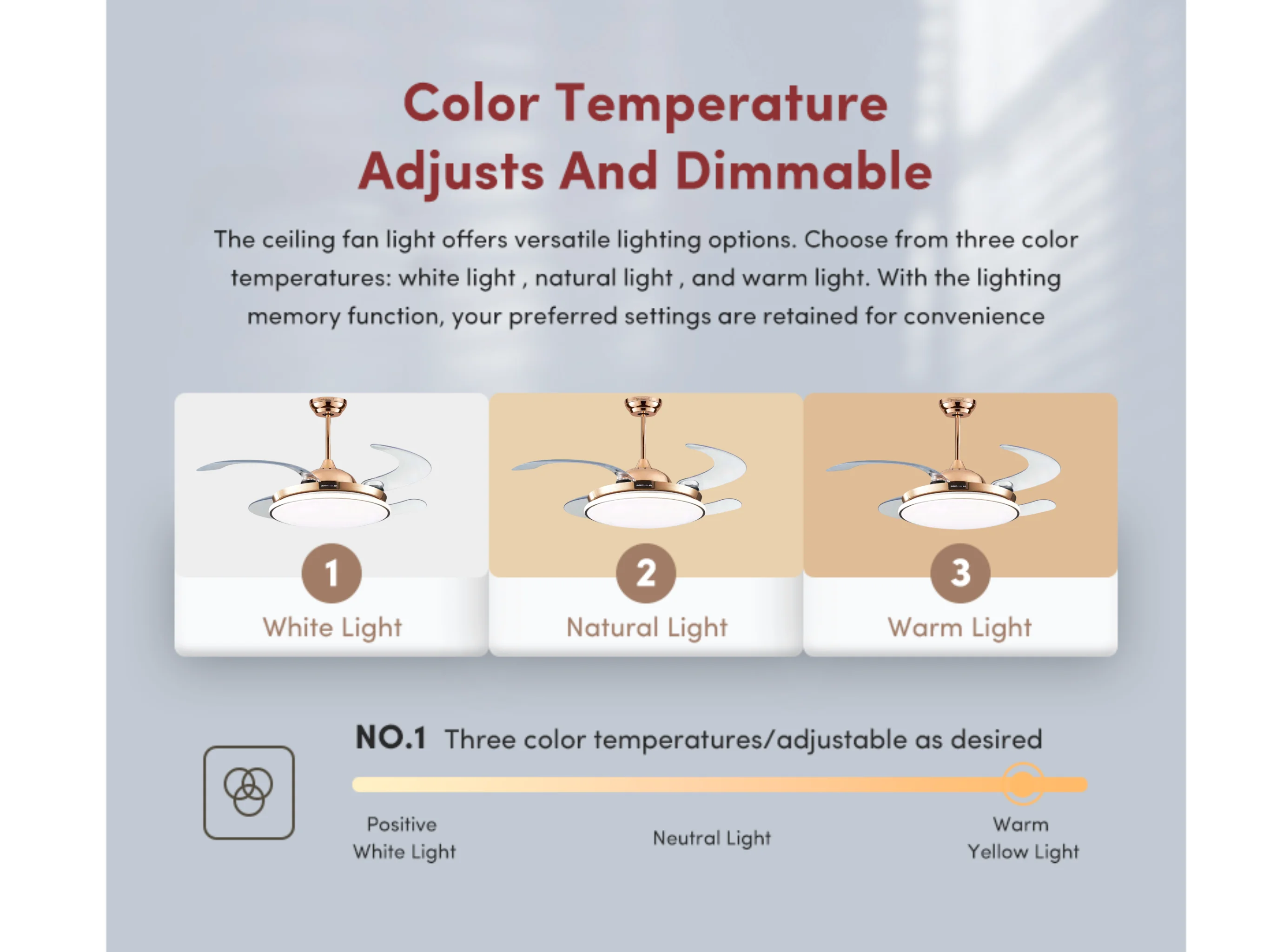 Ceiling Fan, 44-Inch, LED, ABS - detail 18