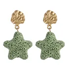 Bead Earrings Earrings Fashion Jewelry Natural Stone Bead Essential Oil Perfume Diffuser Star Lava Earrings